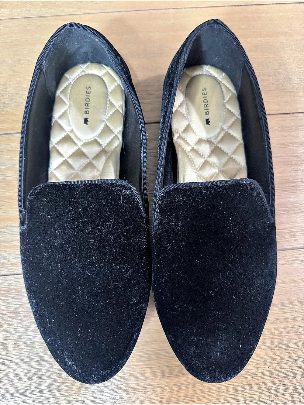 Birdies The Starling Black Velvet Flats US 10